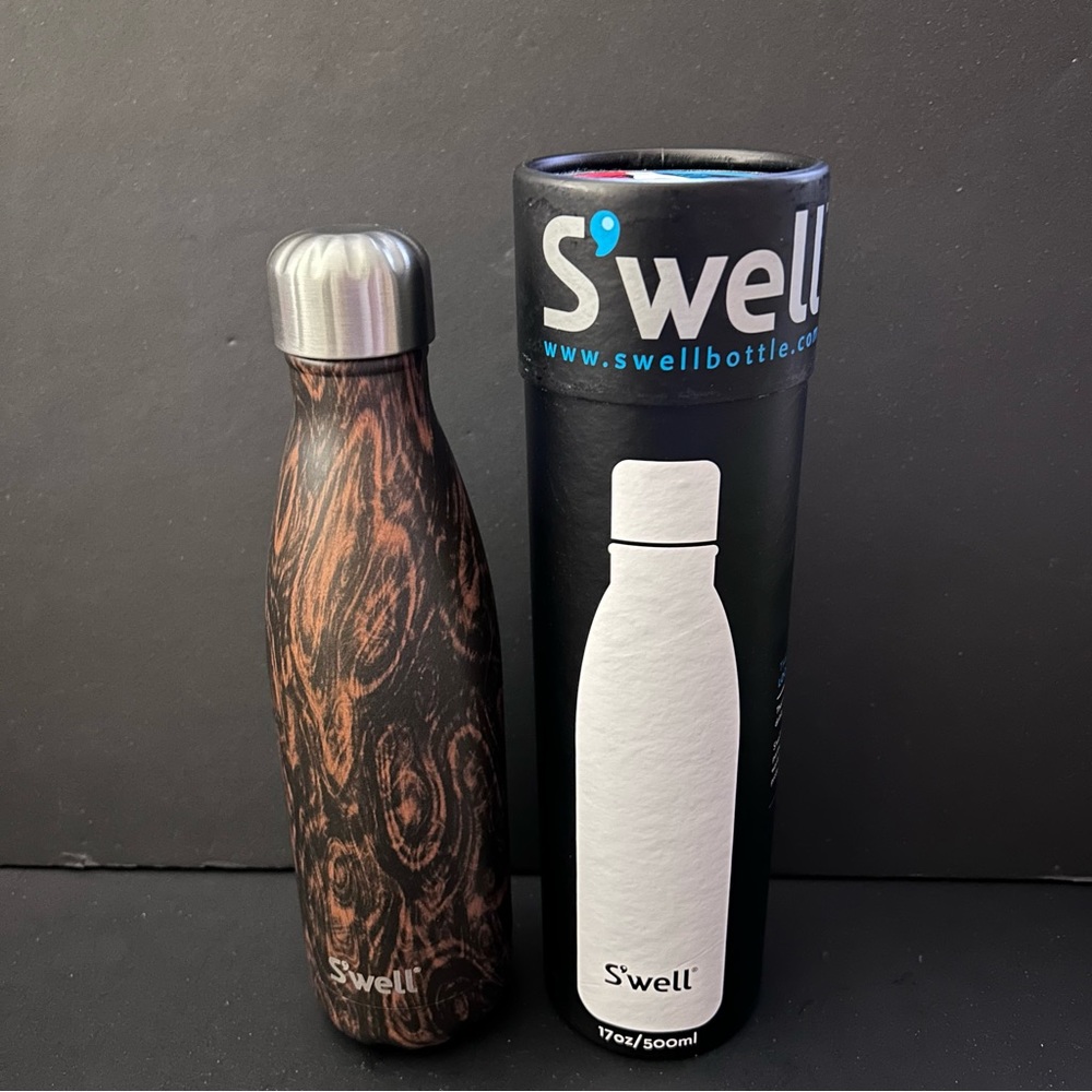 S’well insulated stainless steel water bottle 17 oz/500 ml - Wenge Wood